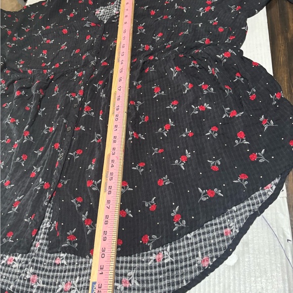 Torrid Black Floral Button Down Shirt - Picture 11 of 14